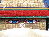 Kathmandu Boudhanath 05 Boudhanath Buddha Eyes Close Up The Buddha Eyes greet you to the Boudhanath Stupa near Kathmandu.